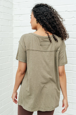 Rae Mode Let Me Live Relaxed Tee in Army