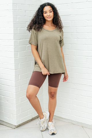 Rae Mode Let Me Live Relaxed Tee in Army