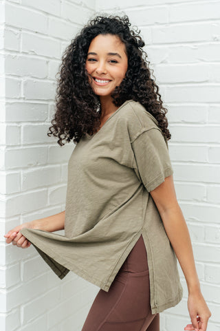Rae Mode Let Me Live Relaxed Tee in Army