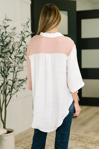 One Eleven North Like You Do Dual Toned Button Down
