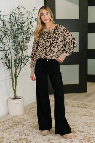Haptics Lil' Sass Never Hurt Leopard Print Pullover