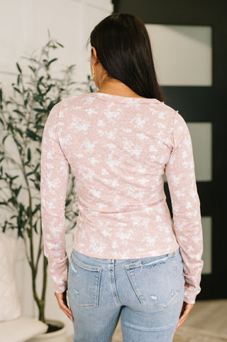 Haptics Literally Obsessed with Me Long Sleeve Top in Mauve