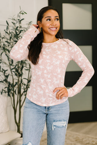 Haptics Literally Obsessed with Me Long Sleeve Top in Mauve