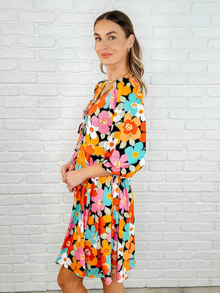 Haptics Little Bold V-Neck Knit Dress