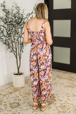 One Eleven North Live Your Best Life Floral Jumpsuit in Retro Floral