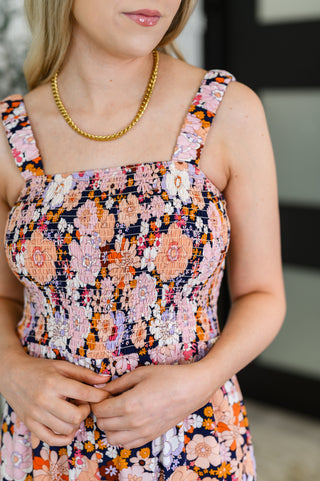 One Eleven North Live Your Best Life Floral Jumpsuit in Retro Floral