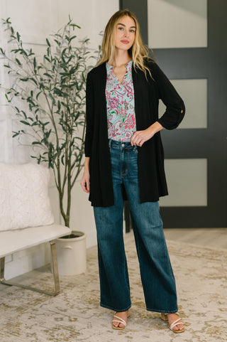 Dear Scarlett Lizzy Cardigan in Black