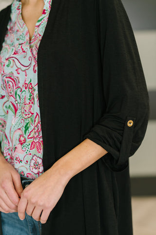 Dear Scarlett Lizzy Cardigan in Black