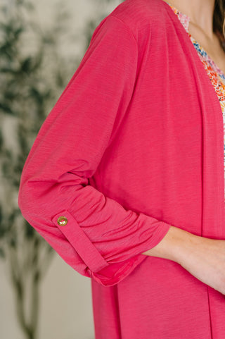 Dear Scarlett Lizzy Cardigan in Fuchsia