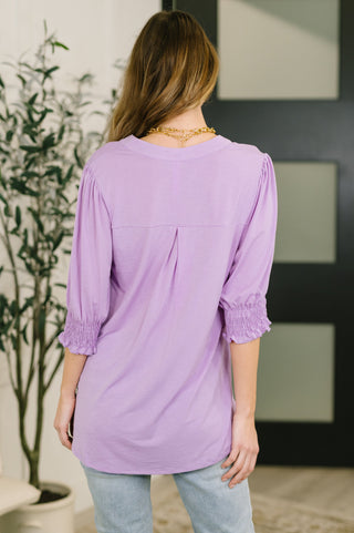 Dear Scarlett Lizzy Smock Top in Orchid Bloom