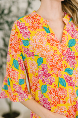 Dear Scarlett Lizzy Sunday Dress in Leaf Multi Floral