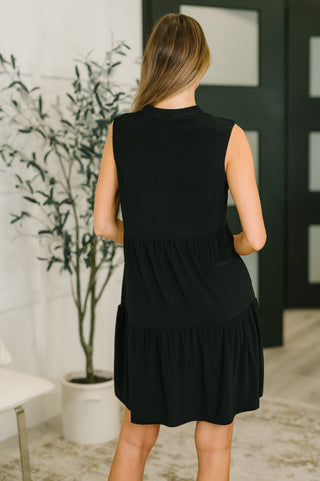 Dear Scarlett Lizzy Tiered Tank Dress in Black