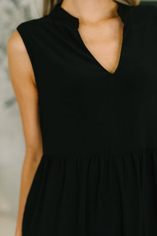 Dear Scarlett Lizzy Tiered Tank Dress in Black
