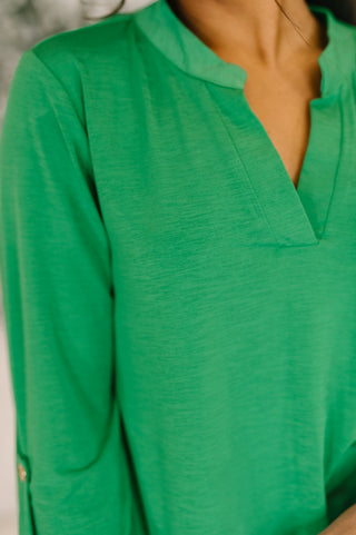 Dear Scarlett Lizzy Top in Kelly Green