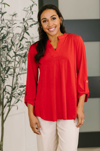 Dear Scarlett Lizzy Top in Red