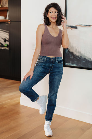 Judy Blue London Midrise Cuffed Boyfriend Jeans - Exclusive