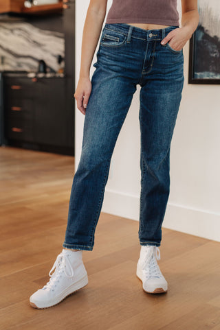 Judy Blue London Midrise Cuffed Boyfriend Jeans - Exclusive