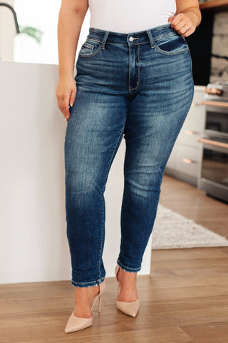 Judy Blue London Midrise Cuffed Boyfriend Jeans - Exclusive