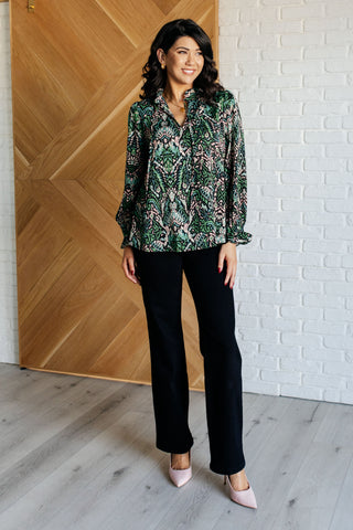 Jodifl Looking Out Damask Print Blouse