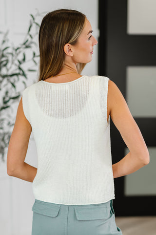 One Eleven North Loose Interpretation Tie Front Knit Vest