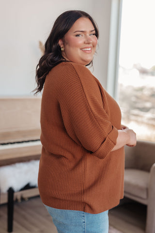Andree By Unit Lotta Love Knitted Sweater Top in Rust