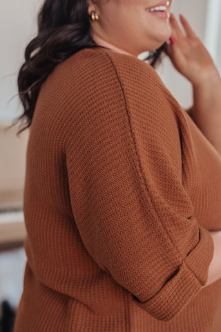 Andree By Unit Lotta Love Knitted Sweater Top in Rust