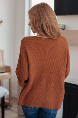 Andree By Unit Lotta Love Knitted Sweater Top in Rust