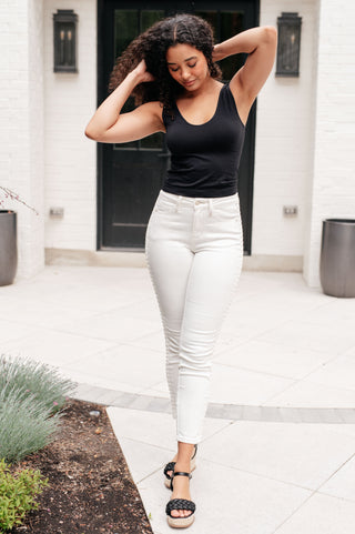 Judy Blue Maddie Mid Rise Braided Side Seam Relaxed Jeans - Exclusive