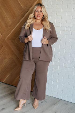 Dear Scarlett Magic Wide Leg Crop Pants in Dark Mocha