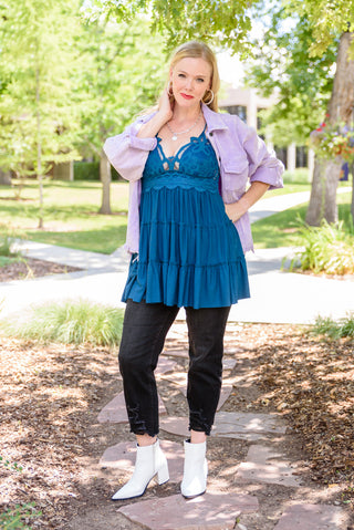 Zenana Magic Touch Tank in Teal