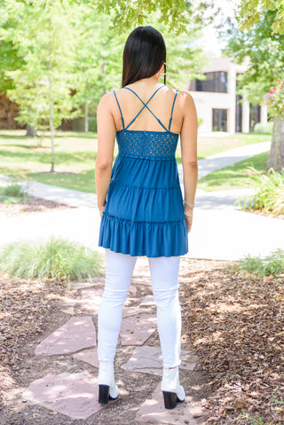 Zenana Magic Touch Tank in Teal