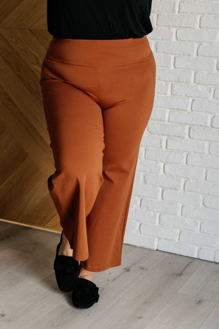 Dear Scarlett Magic Wide Leg Crop Pants in Rust