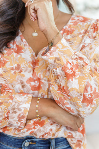 Andree By Unit Marigold Dreams Floral Blouse
