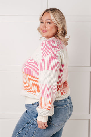 One Eleven North Matchmaker Striped Ribbed Top