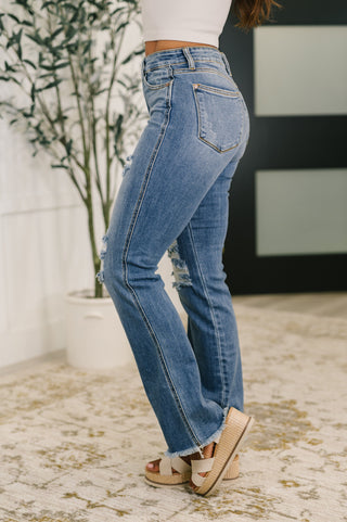 Judy Blue Maureen High Rise Distressed Bootcut Jeans - Exclusive