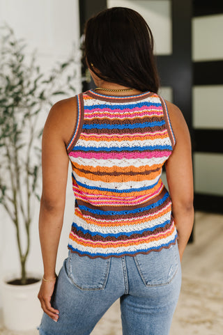 One Eleven North Max Aura Points Striped Knit Tank