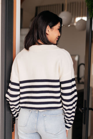 Polagram Memorable Moments Striped Sweater in White