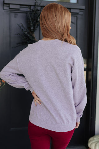 Merry Christmas Sweatshirt in Grey