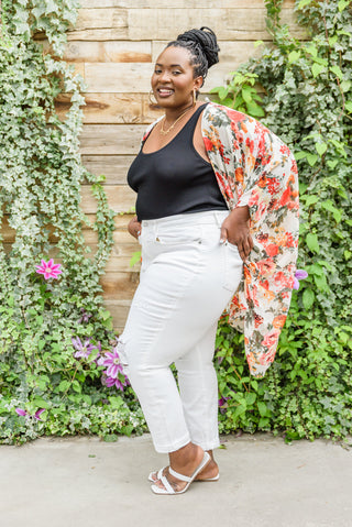 Judy Blue Mid-Rise Boyfriend Destroyed White Jeans - Exclusive