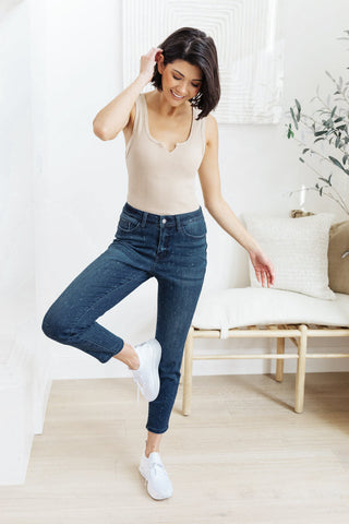 Judy Blue Mid-Rise Relaxed Fit Mineral Wash Jeans - Exclusive