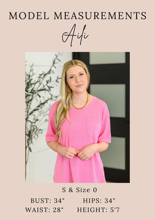 Andree By Unit Take It Easy Slouchy Tee in Hot Pink