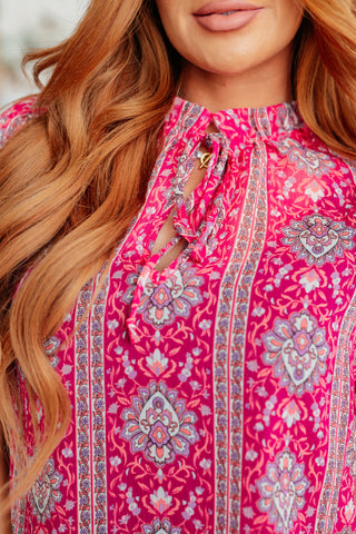 GeeGee Moments Like This V-Neck Bell Sleeve Blouse