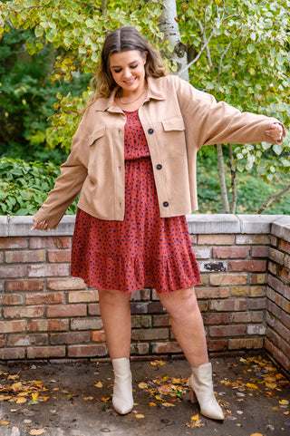 Jodifl Most Genuine Spotted Dress In Rust