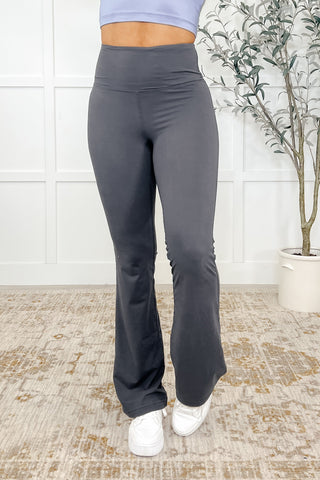Rae Mode Motion Mastery Flared Yoga Pants in Titanium