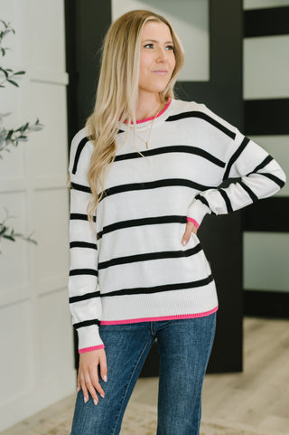 One Eleven North Much to My Relief Striped Sweater