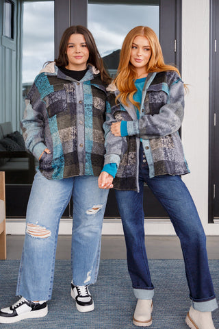 BiBi My Best Effort Hooded Shacket