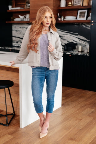 Andree By Unit Captured My Interest Chunky V-Neck Sweater