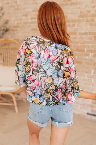 GeeGee My Darling Valentina Front Tie Blouse