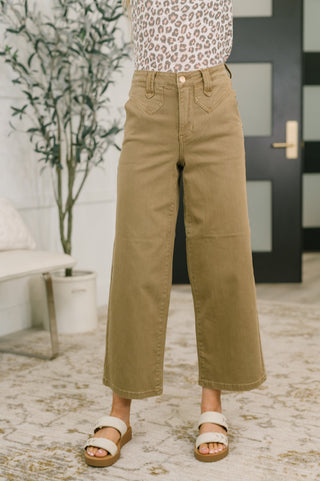Judy Blue Nancy High Waist Wide Leg Ankle Jean with Vintage Front Yoke - Exclusive