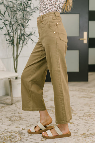 Judy Blue Nancy High Waist Wide Leg Ankle Jean with Vintage Front Yoke - Exclusive